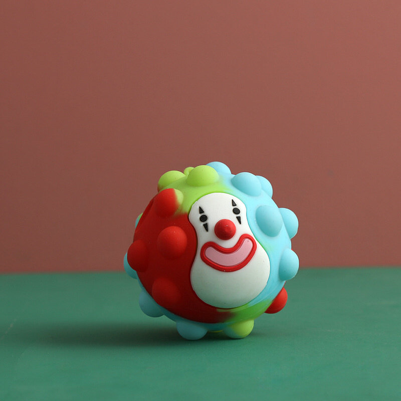 3D рукоятка в виде клоуна, шарик на палец, вентиляционный шар, силиконовый рельеф давления, аксессуары для подарков, оптовая продажа или Прям...