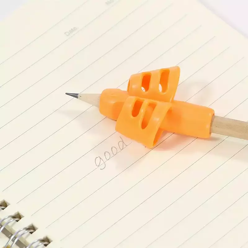 3 pçs crianças escrita titular lápis aprendizagem caneta ajuda aperto postura correção para estudantes aprendizagem prática silicone caneta ajuda aperto