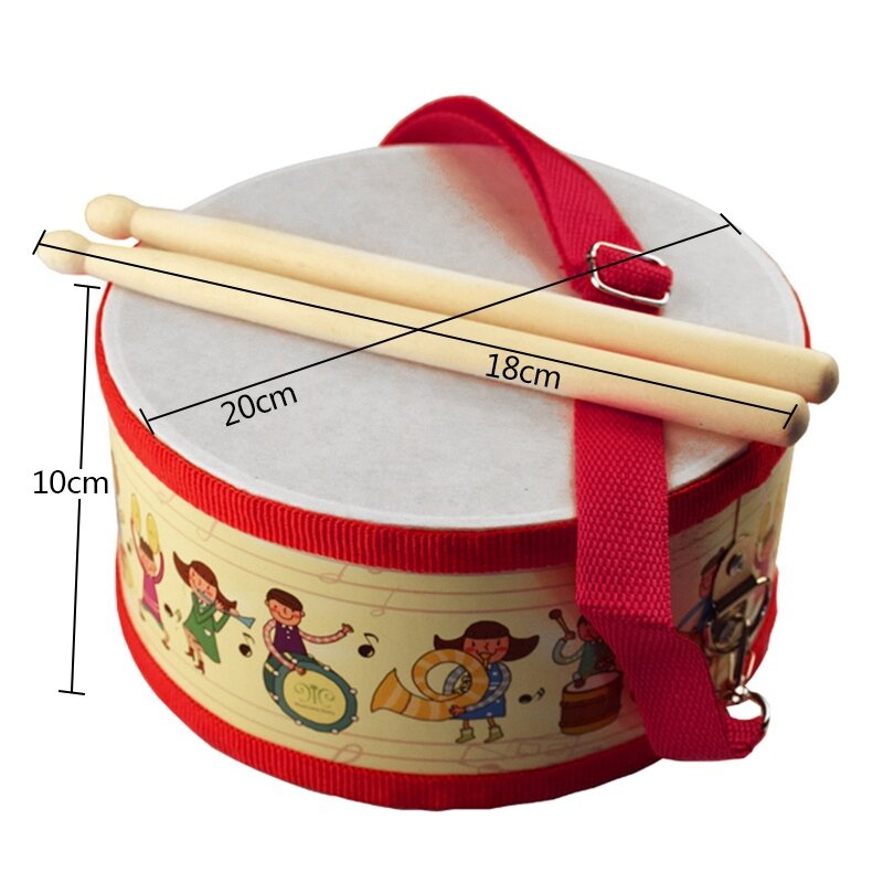 Барабан деревянный для детей раннего развития музыкальный инструмент для детей Детские игрушки ручной инструмент барабан игрушки