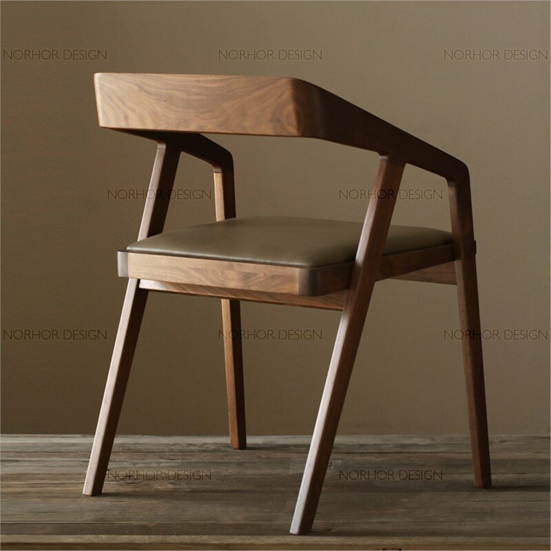 Обеденный стул IHOME из массива дерева, креативный стул для кафе, бара, кейтеринга, магазина молочного чая, одинарный стул, спинка для дома, стул с подушкой, горячая Распродажа, новинка 2023