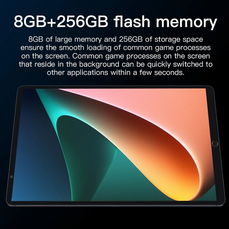 Tableta Android 5 Original, 8 pulgadas, 8GB, 256GB Rom, 2K, 8800mAh, red 5G