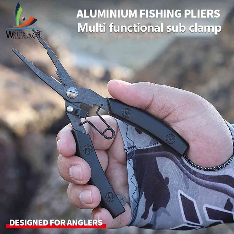 Alicate de pesca multifuncional linha isca cortador aço inoxidável trança linha tesoura pesca rápida ferramenta equipamento