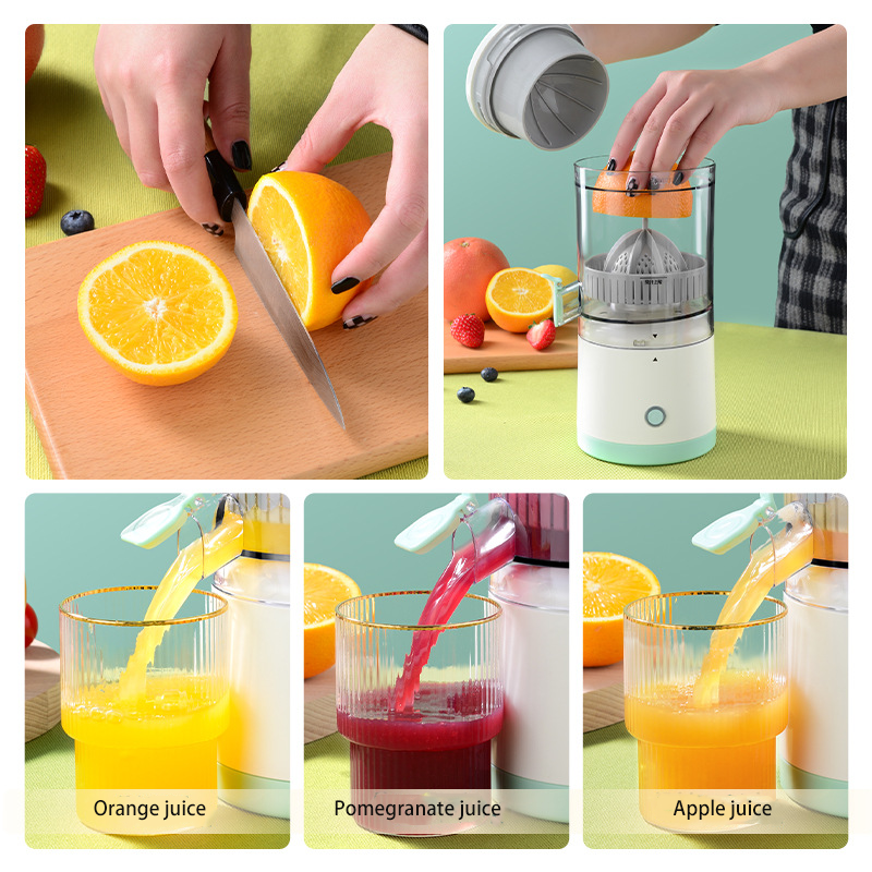 Mini licuadora portátil para el hogar, exprimidor lento, máquina de jugo con carga USB, separador de jugos adecuado para frutas frescas y naranjas