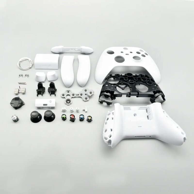 Carcasa de repuesto para mando de XBox Series X/S, juego completo de piezas de reparación, blanco