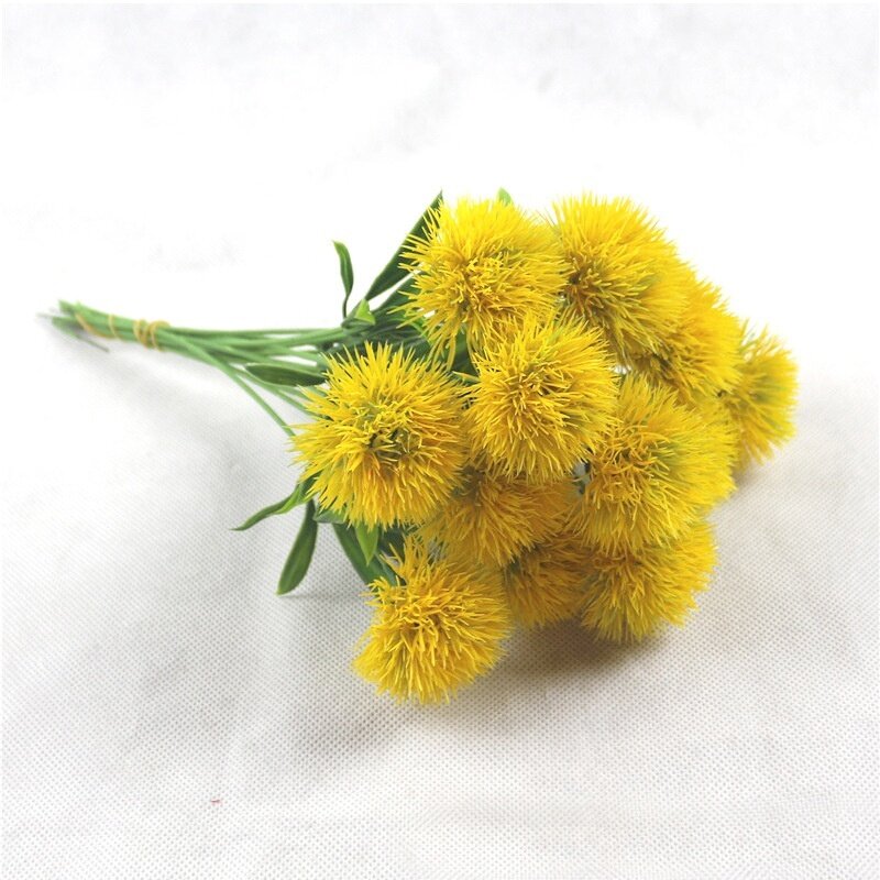 Diente de león Artificial Pissenlit, flor de simulación de planta para boda, novia, hogar, decoración Floral oficial de jardín de Hotel