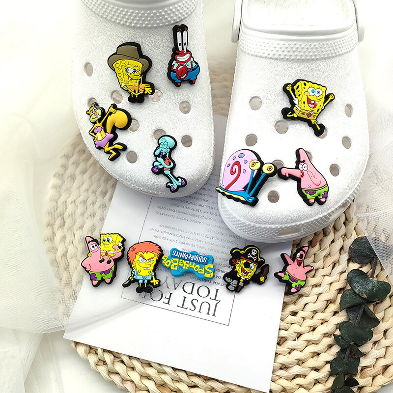 12 Buah/Set Pesona Dekorasi Sepatu Kartun DIY Pesona Pesona Buaya Anime Bawah Laut untuk Bakiak Anak-anak Laki-laki Wanita Anak Perempuan Hadiah