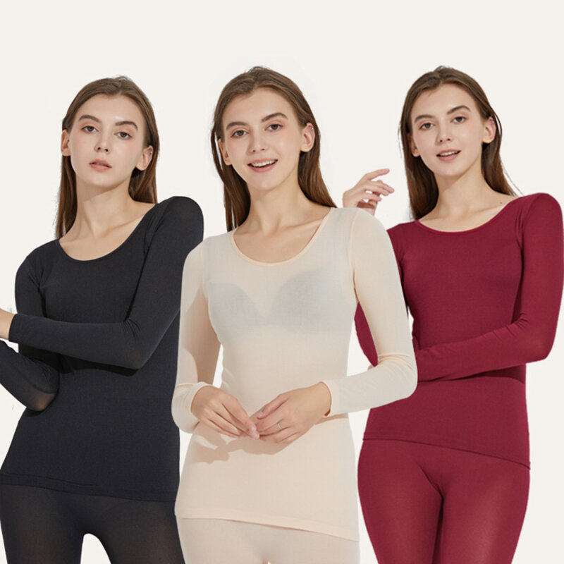 2022 Thermal Underwear Warm Winter High Elasticity Seamless Antibacterial Intimates Sexy Ladies Clothes Long Women Shaped Sets