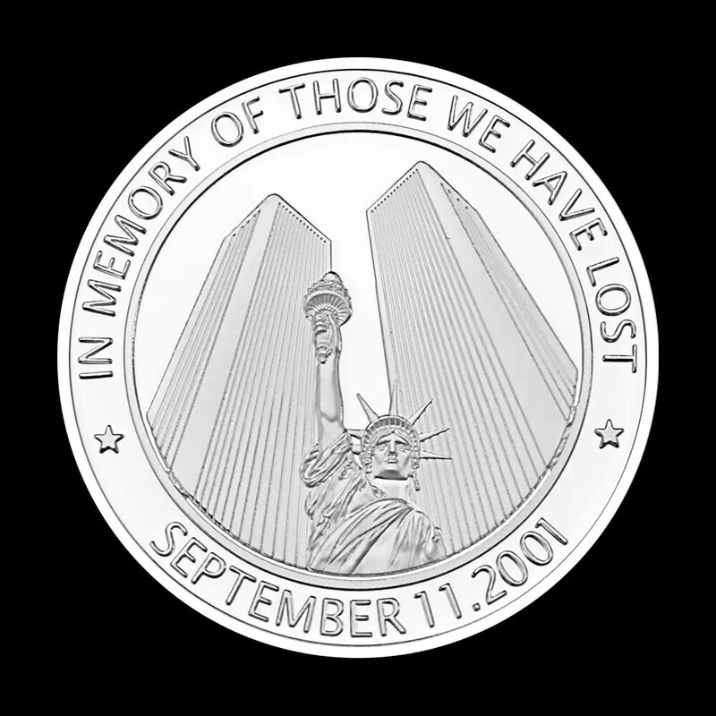 Sertember-regalo coleccionable de héroes americanos, recuerdo de los que he perdido, moneda conmemorativa chapada en plata, 11,2001