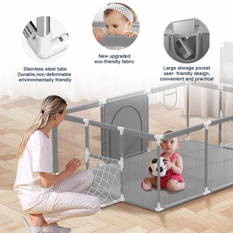 Baby Playpen For Children Large Dry Pool Baby Playpen Safety Indoor Barriers Home Playground Park For 0-6 Years Kids Furniture
