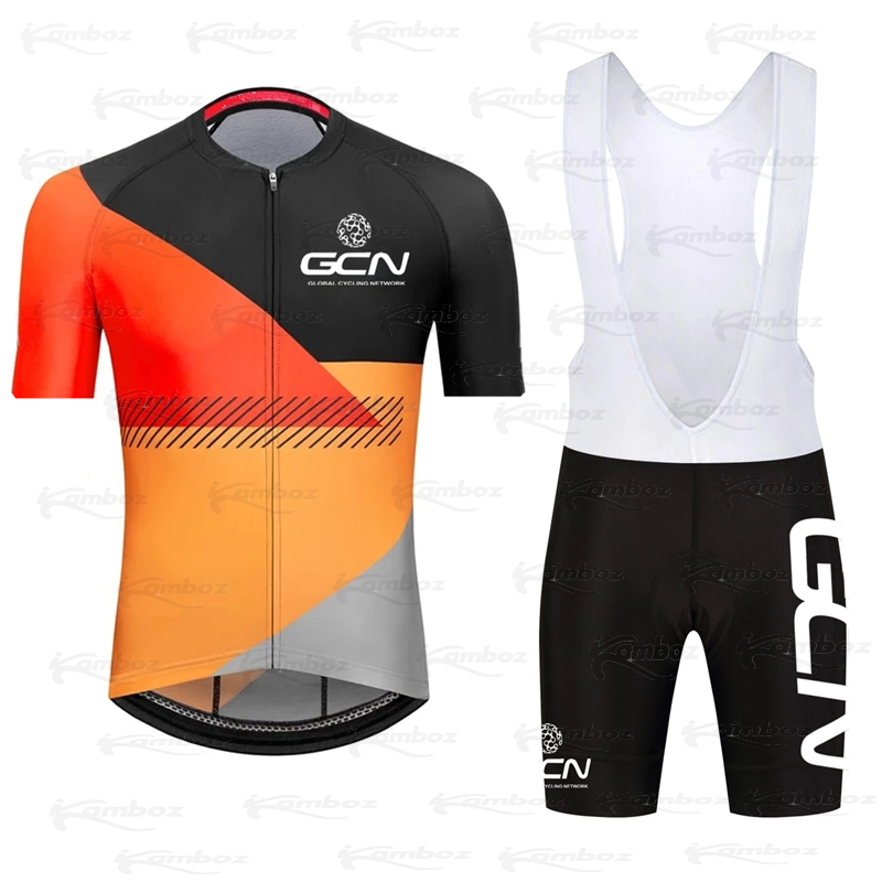 Men 2022 New GCN Cycling Clothing Short Sleeve Ropa Ciclismo Hombre Summer Cycling Set Quick Dry Triathlon Suit Bike Uniform Kit