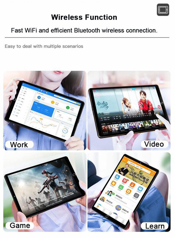 Tablet Pad Pro 10,1 Zoll 8GB RAM 256GB ROM Tablete 10 Core Tablette Android 10,0 Dual Call GPS bluetooth Google Spielen Tabletten PC