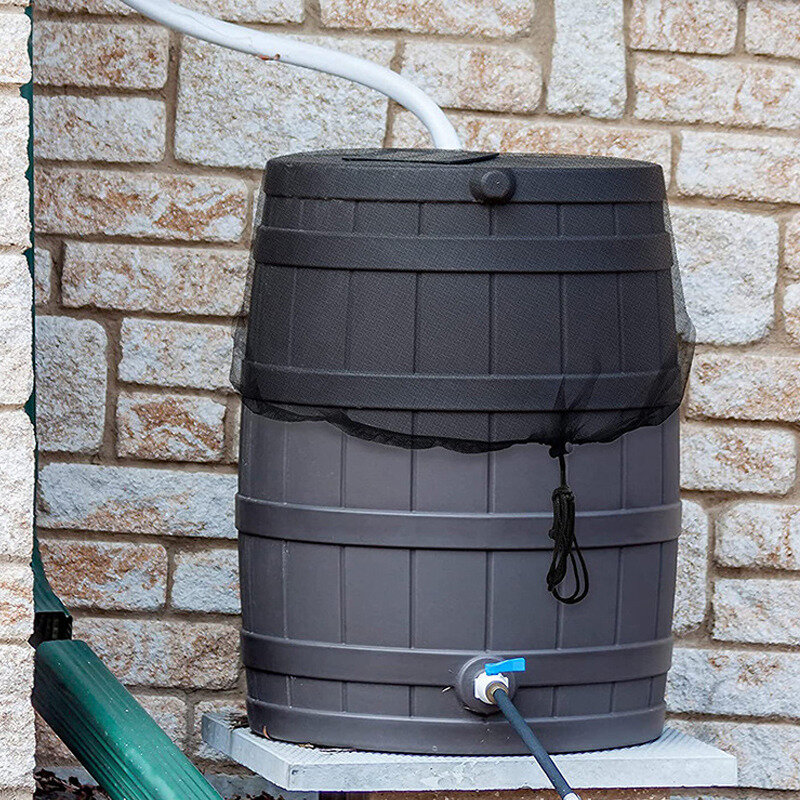 Rede de malha para barril de chuva, balde de coleta de água, filtro anti-queda folhas, proteção, gota de chuva, 80cm, 60m