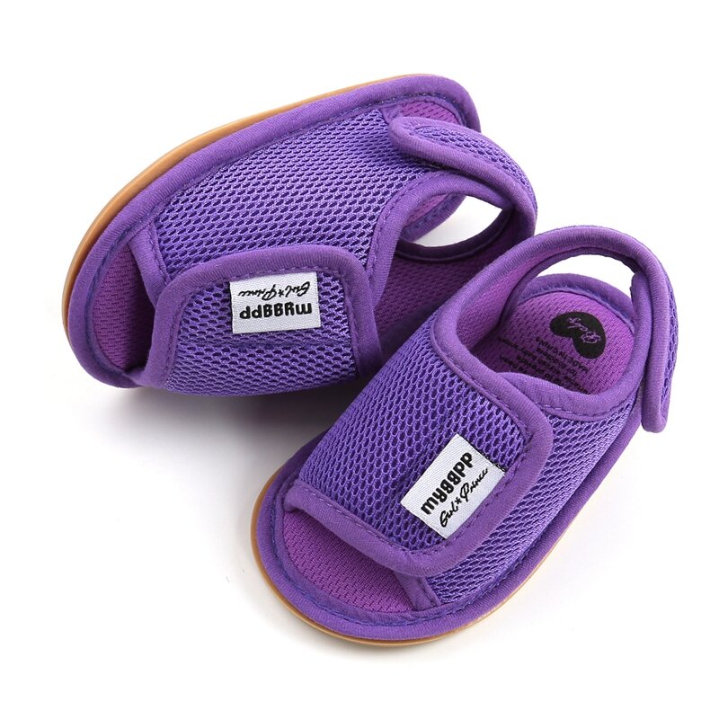 Sandálias de bebê infantil meninos meninas verão moda primeiros caminhantes plana com fundo macio crianças bonito anti-deslizamento da criança sapatos 0-18m