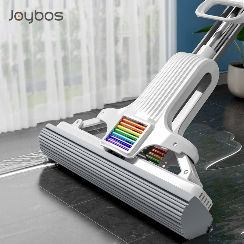Joybos ครึ่งพับบีบ Collodion Mop ฟรี Strong Water Absorption บ้านกระเบื้องไม้ทำความสะอาดในครัวเรือน Mop