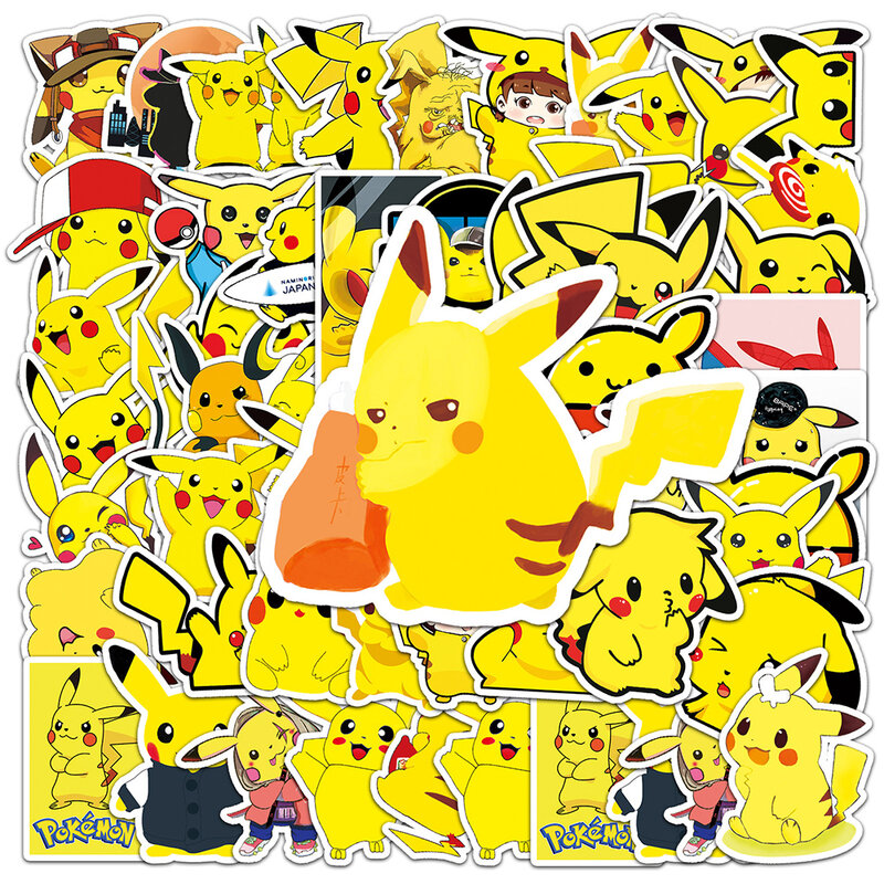 10/30/50pcs Mignon Pokemon Pikachu Graffiti Autocollants Kawaii Autocollant Ordinateur Portable Scrapbook Bagage Guitare Autocollant de Décoration De Téléphone Jouet D'enfant