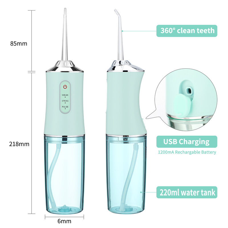 Беспроводной Оральный ирригатор устройство для чистки зубных переносная зубная вода, 3 режима, зубная щетка для гигиены полости рта