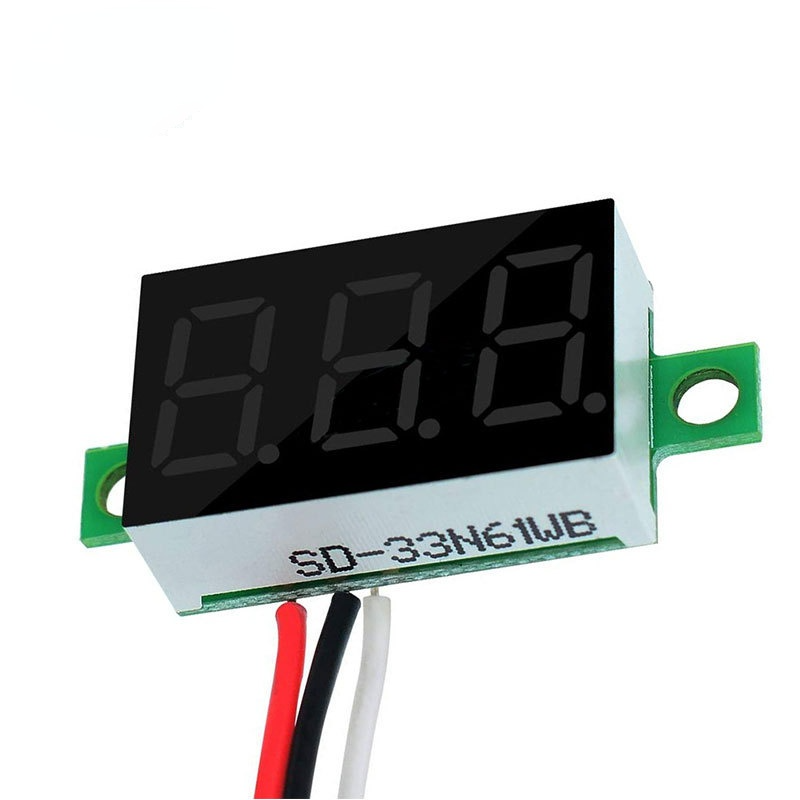Voltmetro digitale da 0.36 pollici 0.36 "rosso verde blu DC 0V-100V tre linee 3 cifre misuratore di tensione Display Led colore