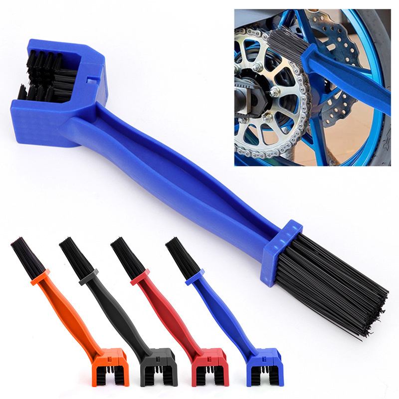 Double-Head Chain Clean Brush Motorcycle Bicycle Gear Chains Cleaning Outdoor Cycling Gear Grunge Brush Tools Accessories