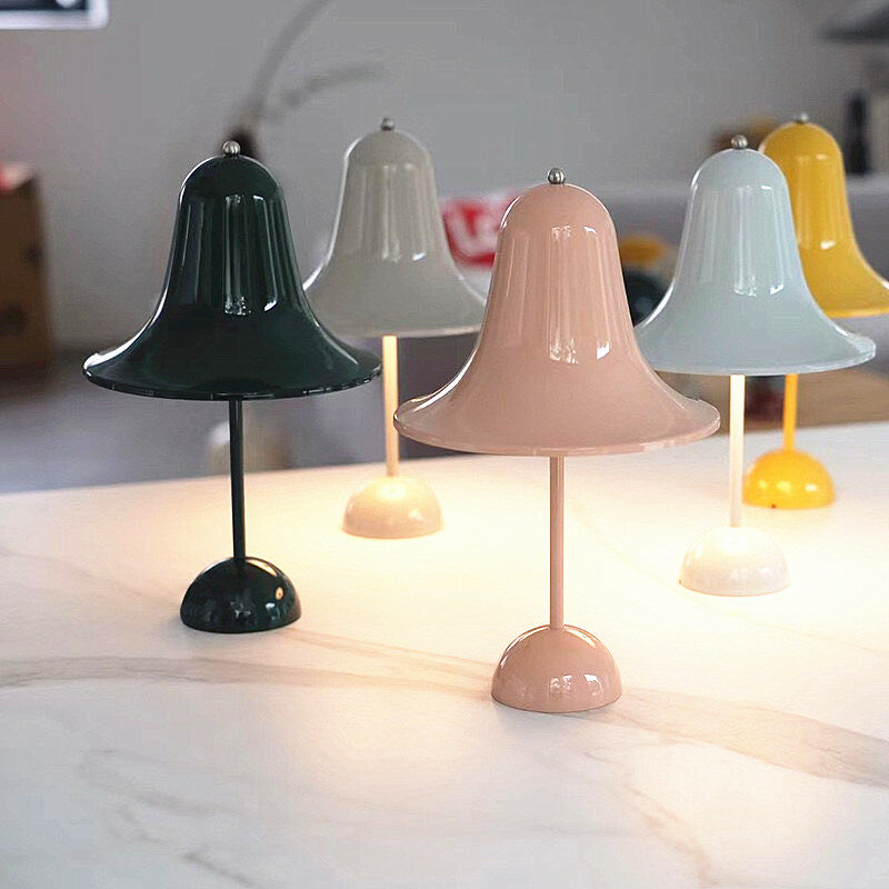 Nordic Creative Table Lamp Touch Dimming Desk Lamp USB Rechargeable Night Lights Eye Protection Bedside Lamp for Bar/Restaurant