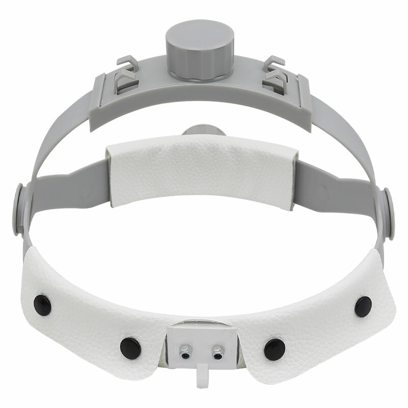 Faixa de cabeça para lâmpada dental farol capacete cabeça vestindo lâmpada dental capacete peso leve tamanho ângulo ajustável preto cor branca
