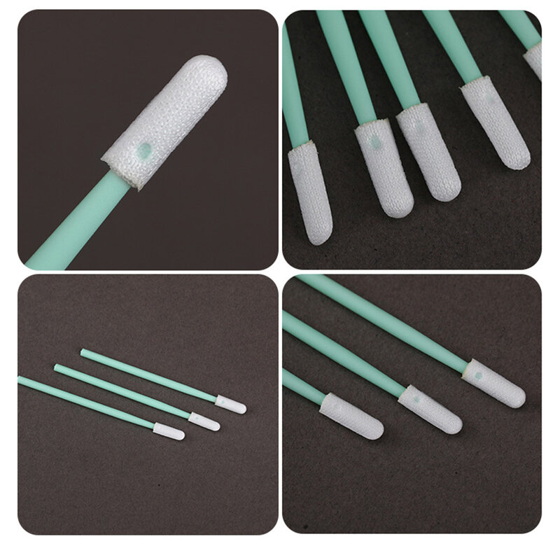 100pcs/Bag Non-woven Cotton Swab Stick Industry Cotton Micro Swab Cleaning Tools Anti-static Cotton Swabs for Lens Microscope