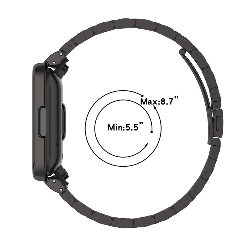 Correa de acero inoxidable para Xiaomi Mi Watch Lite /Redmi Watch 2 Lite /Redmi Watch 2, funda protectora de Metal, pulsera