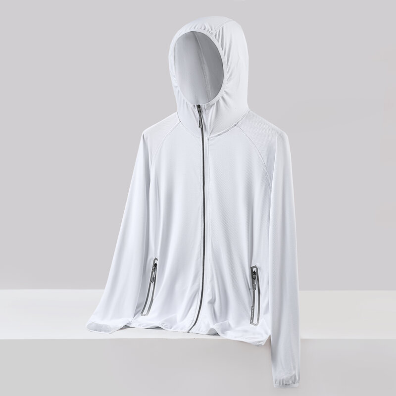 Jaqueta de manga comprida masculina com capuz, protetor solar fino, roupas da moda coreana, roupas Techwear Y2k, verão 2023