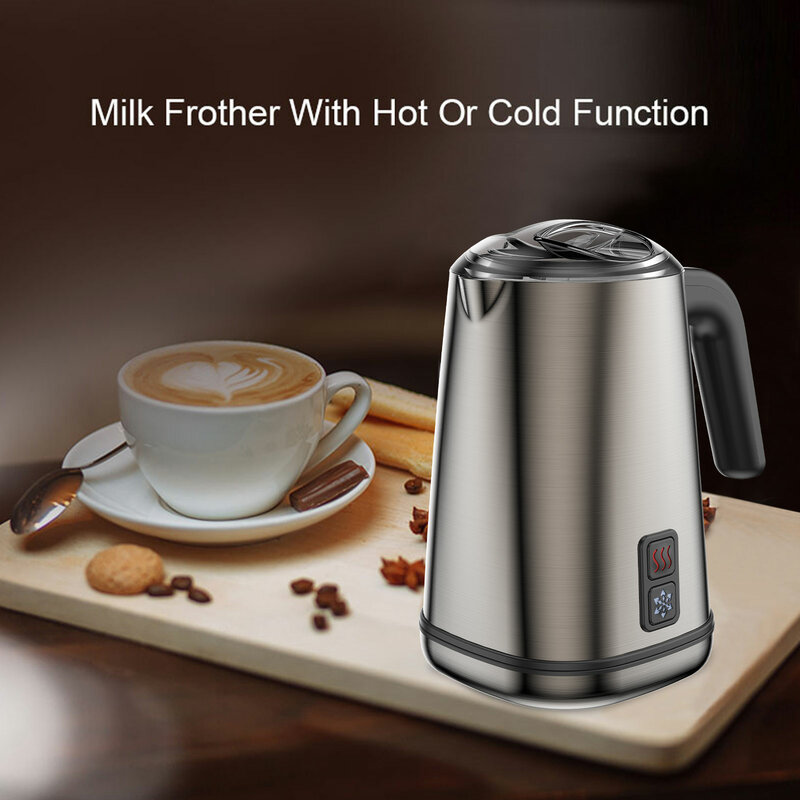 Frother นมไฟฟ้า Steamer อัตโนมัติร้อนนม Frother ต่ำสำหรับทำ Latte Cappuccino Вспениватель Молока Chocolat