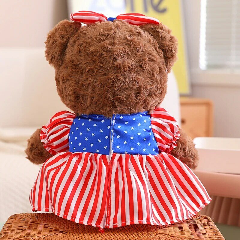 جديد لطيف دمية دب أفخم لعبة العلم الوطني صورة تصميم الدب الصغير الأطفال عيد ميلاد مفاجأة هدية فتاة مختارة اللعب