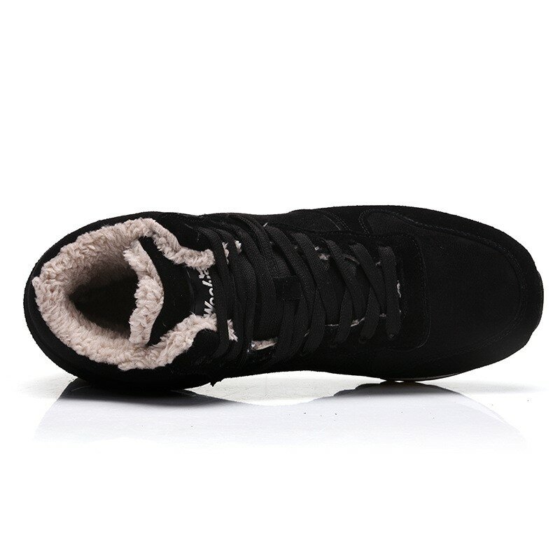 Botas de nieve con cordones para Mujer, zapatos de felpa de talla grande, para invierno