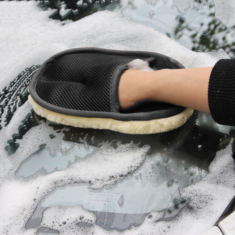 Мягкая шерстяная перчатка из микрофибры для мытья автомобиля, перчатка для чистки автомобиля, средство для ухода за автомобильной краской, ...