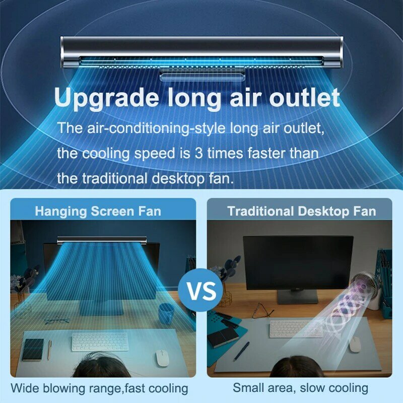 Portable Camping Air Conditioner Rechargeable Ventilator Electric Adjustable Misting Air Cooler Quiet Cool Mist Humidifier Fan