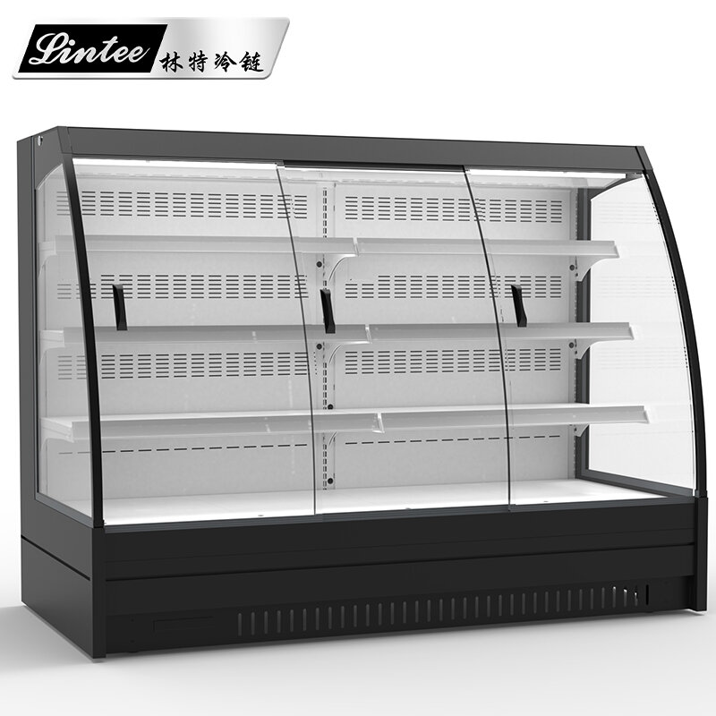 display fridge supermarket showcase for fruits and vegetables Glass Door Vertical Display Freezer Commercial Freezer