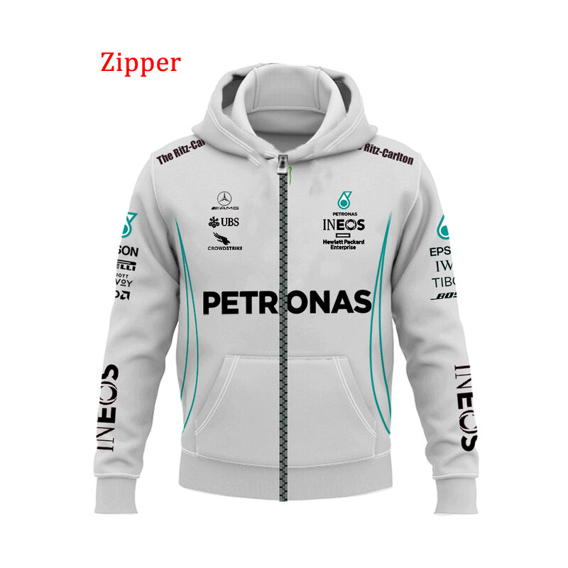 F1 mclaren quente hoodie fórmula uma equipe de corrida de carros 3d impressão do golfo das mulheres dos homens moda zíper moletom crianças jaqueta primavera casaco