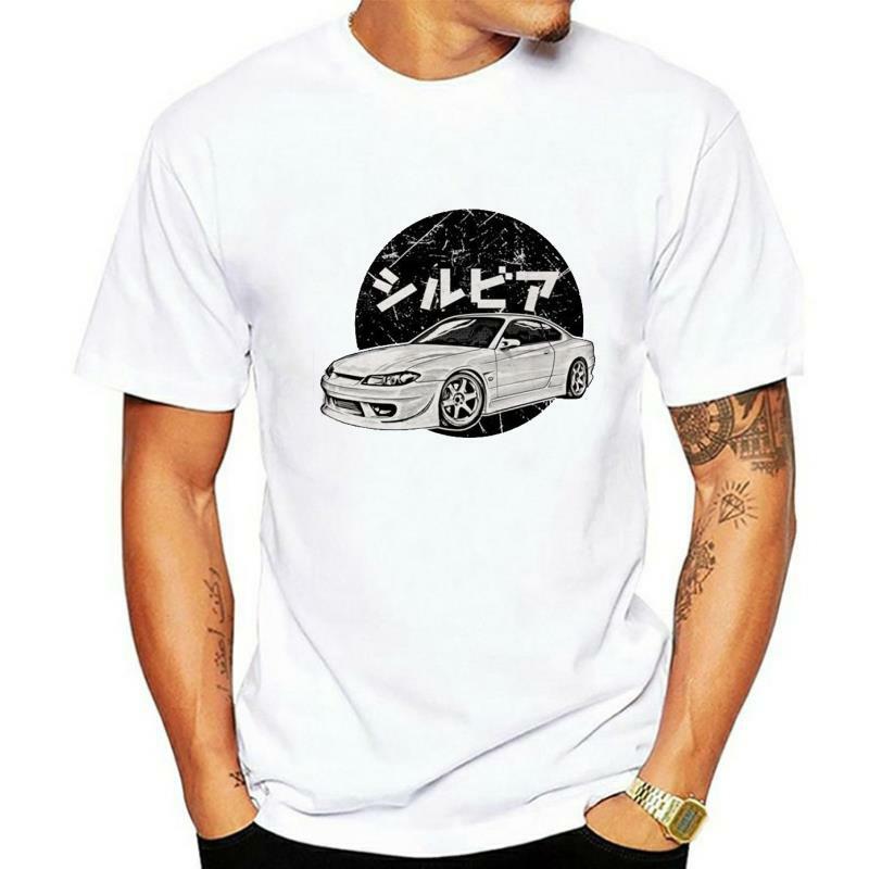 Nissan Silvia T-shirt S15 Shirt Jdm Shirt S14 Japanse Auto Drift Mannen Vrouwen Maten Hand Gezeefdrukt
