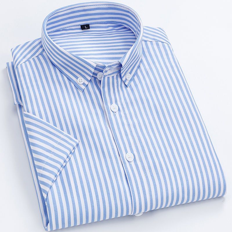 2022 New Mens Shirts Striped Classic-Fit Comfort Soft Casual Button-Down Shirt Male Fashion Blouses Tops