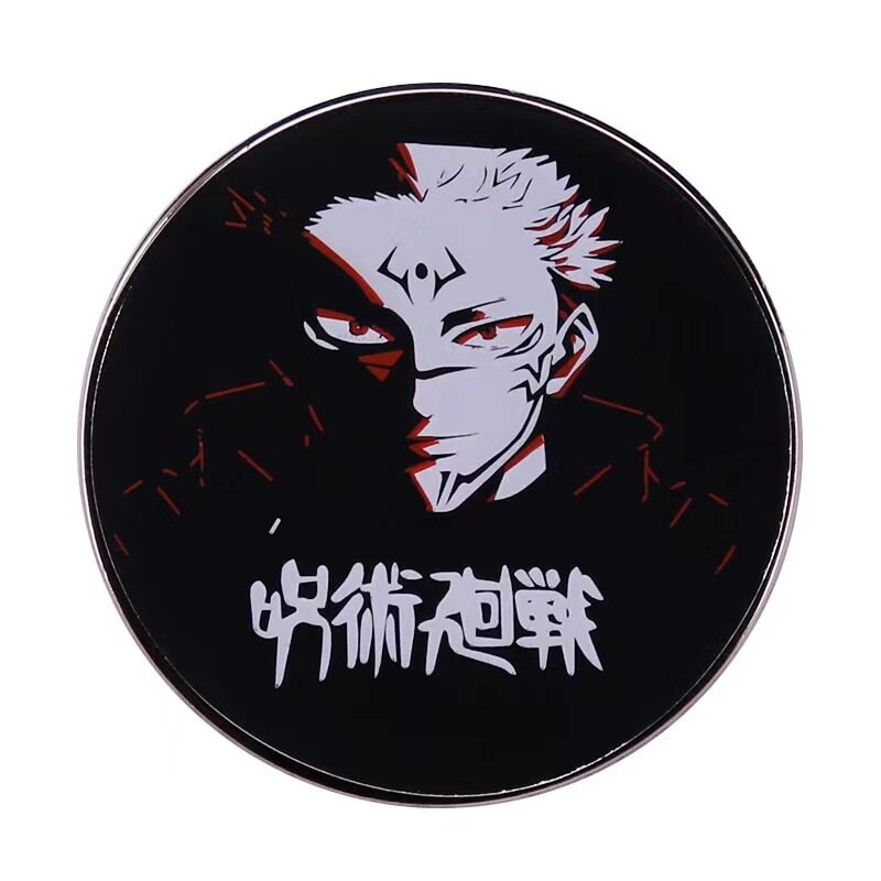 Pin esmaltado japonés de Manga Jujutsu Kaisen para chico guapo, broche Fu Hei Hui, insignia de Metal de Anime, Pin de chaqueta vaquera