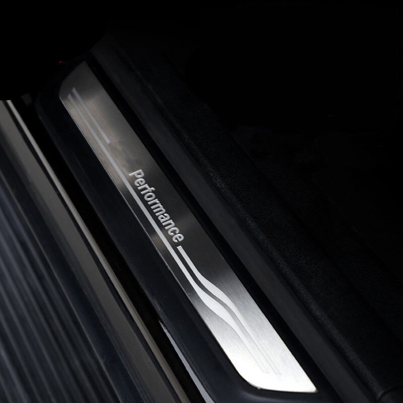 Car Styling Door benvenuto pedale soglia Bar copertura strisce di rivestimento per BMW 1 3 4 5 serie 3GT X1 X3 X4 X5 X6 F20 F30 F10 F25 F16 F15