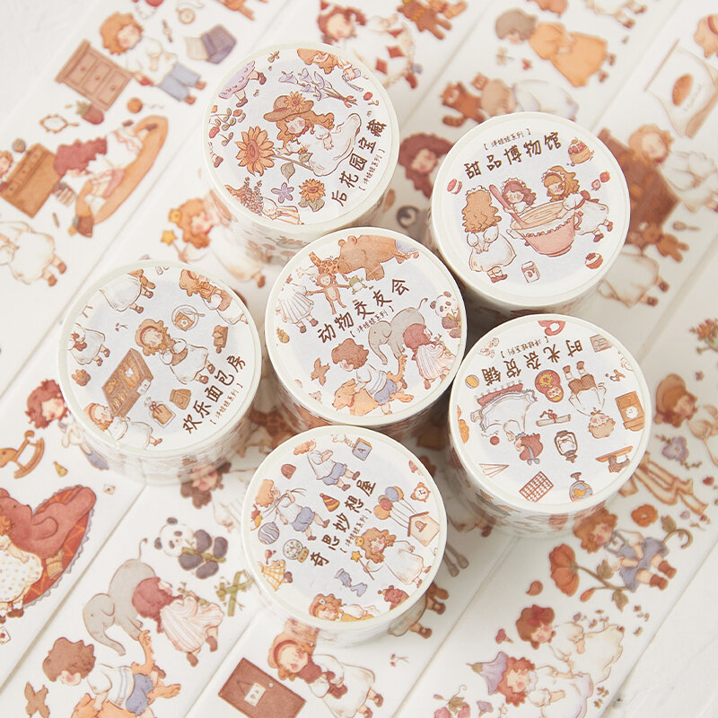 Journamm 35mm * 3m kawaii menina série washi fita decoração adesivos diy scrapbooking material escolar bonito artigos de papelaria arte colagem fitas