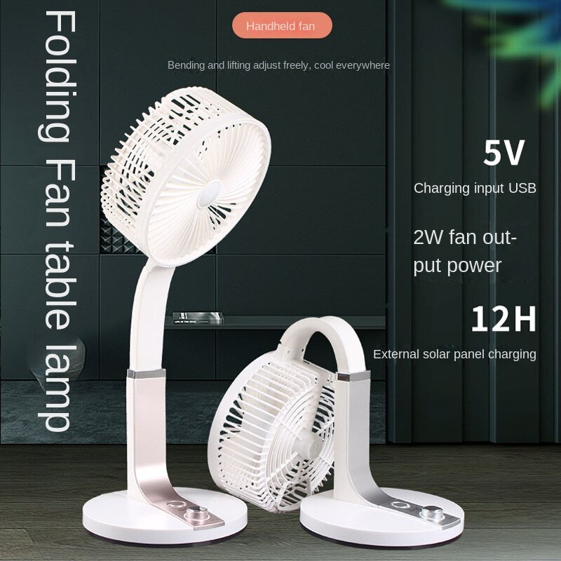 LED Desk Lamp Foldable Dimmable Table Lamp with Fan  2 in1 Led Light Adjustable With 3000mAh USB Charge