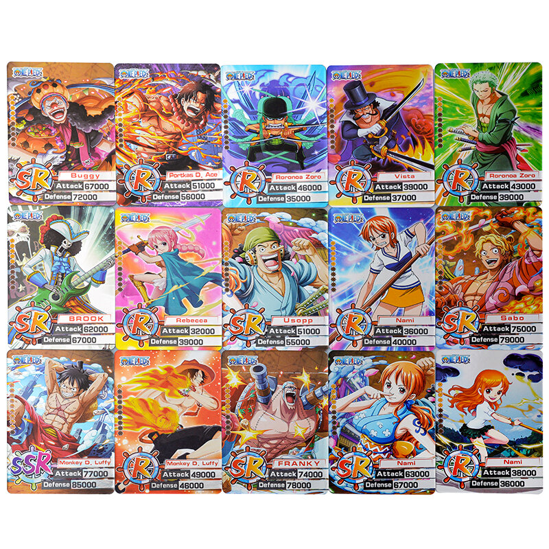 Anime One Piece Card, Version anglaise, Nami, Luffy, TCG, Sac à dos, Collections de cartes à collectionner rares, Jeu de bataille, Jouet cadeau pour enfant