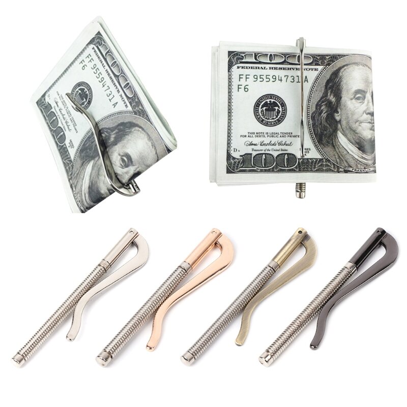 Spring Bar Parts Cash Clamp Clip Money Replace Holder Wallet Bifold Metal