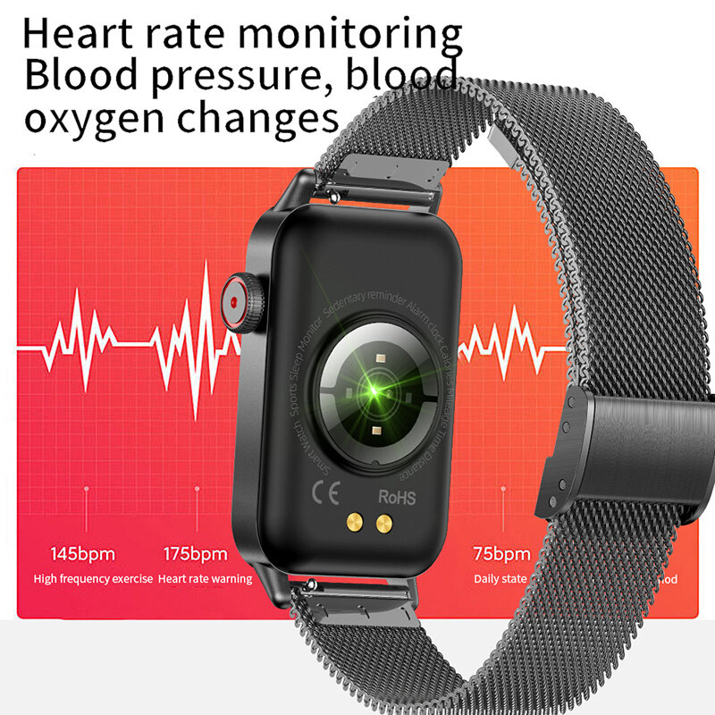 Dla Huawei Xiaomi telefon IP68 wodoodporny inteligentny zegarek kobiety piękna bransoletka Monitor pracy serca Monitor snu Smartwatch Ladies
