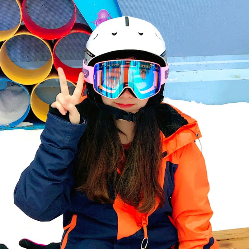 Inverno óculos de esqui snowboard óculos anti-nevoeiro com dupla camada magnética lente polarizada óculos de sol de esqui à prova de vento novo
