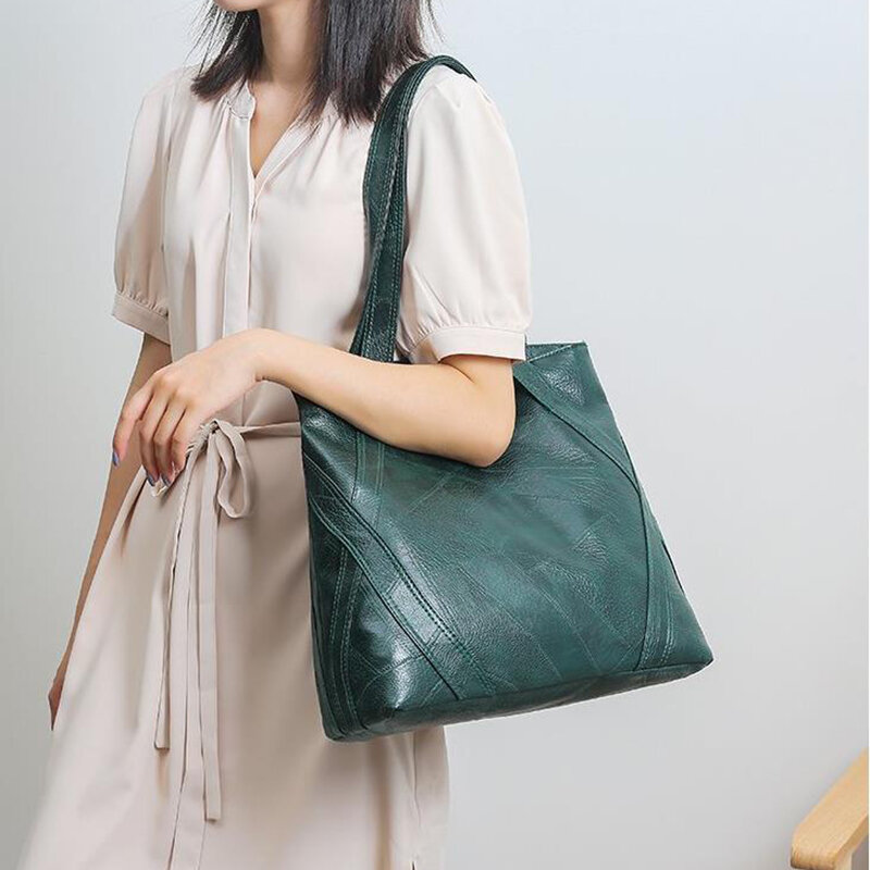 Женская Роскошная сумка, Новая модная женская сумка через плечо, Большая вместительная Ретро сумка из мягкой искусственной кожи для женщин