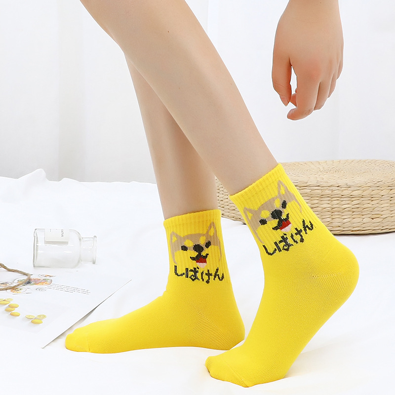 Nova moda harajuku mulheres meninas hip hop meias longas bonito animal dinossauro meias para senhoras engraçado japão dos desenhos animados meias