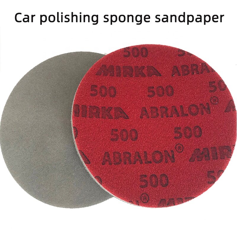 10/15 Pcs Auto Schleifpapier 1000 2000 Und 3000 Finnland Mirka Schleifen Discs 6 Zoll Beflockung Automotive Sander Schwamm Sand Papier disc