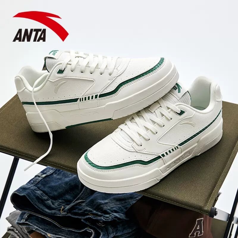 Anta Board-Petites chaussures de sport blanches pour hommes, Chaussures décontractées, Lotion Board, Automne, Nouveau, 2023