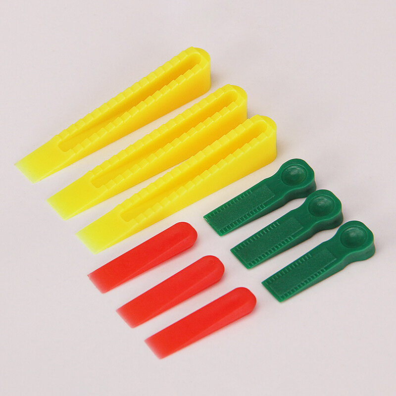 100Pcs Tile Leveling System Spacers Clips Impact- Resistant Ceramic Floor Wall Spacer Leveling Tiling Accessory Kit