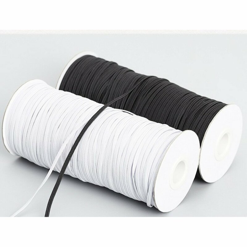 Banda elástica de punto blanco, banda elástica pesada, adecuada para proceso de costura